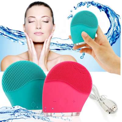 2019 Pro face cleanser waterproof electric sonic vibration face cleansing brush for deep cleansing, shrink pore