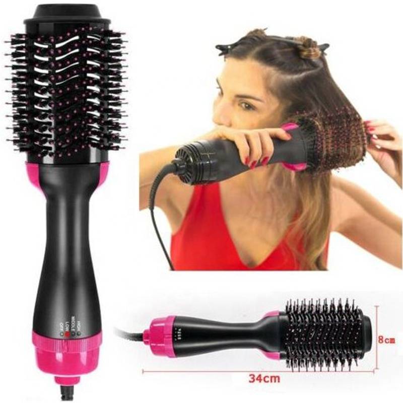 2021 2 in1 Hair Dryer Brush Volumizer Multifunctional Negative Ions Hair Blow Dryer Straightener Brush